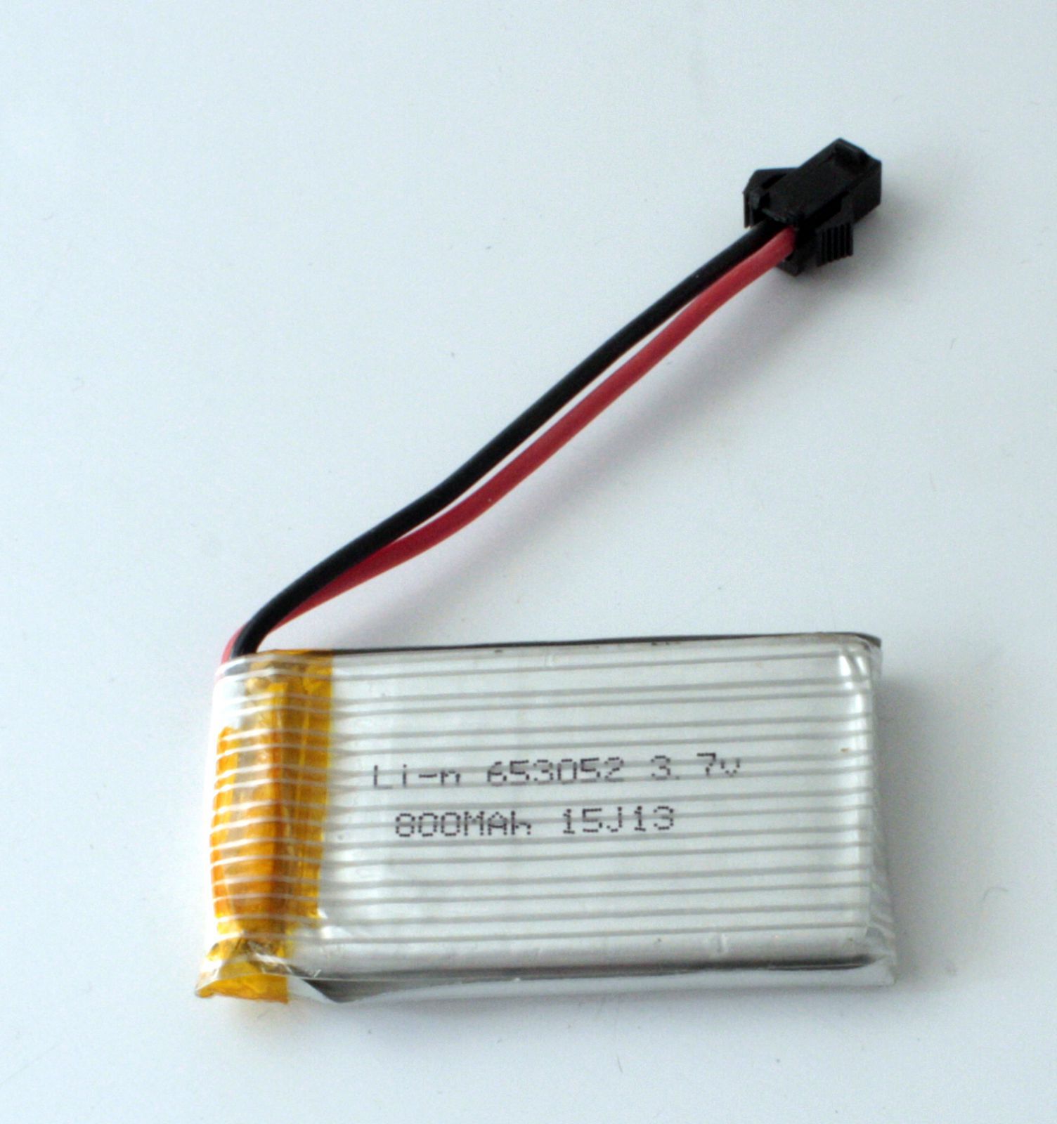 RCskladem Baterie LiPol 800mAh 3.7V RTR 1:1 80037 stříbrná