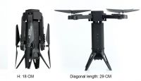 Skládací dron Tower s HD FPV kamerou a senzory proti nárazu, černý