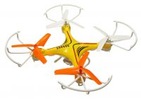 Dron Voyager 29cm s třílistými vrtulemi a kamerou, žlutý