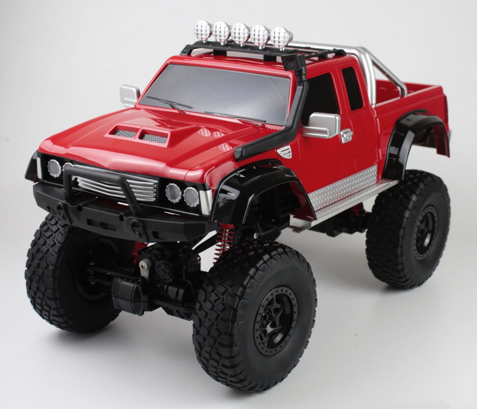 RCskladem Mega Monster RC Truck 53cm 4x4 2.GHz s funkčními světly a výkonným odpružením 23128402red červený