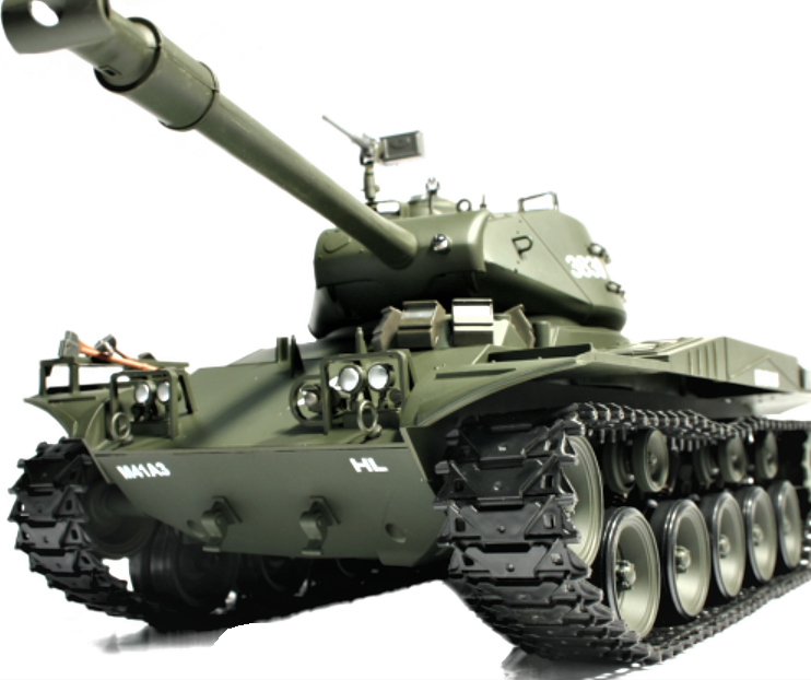 RC Tank 1/16 U.S.M41A3 (Walker Bulldog) smoke and sound, shoots pellets