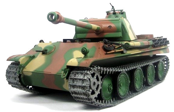 RC TANK German Panther Type G, 1:16, steel accessories, smoke and sound effects, shoots balls