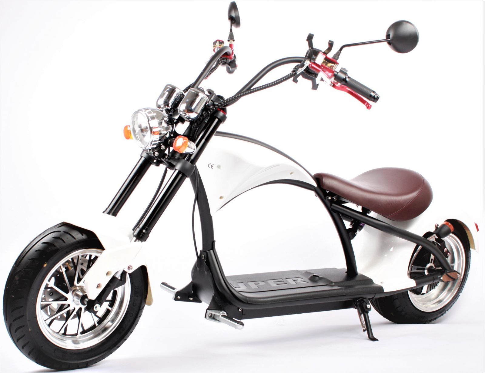 RCskladem SUPER CHOPPER ECO HIGHWAY Electric SCOOTER 2000W 1:1 RTR SCH01white white
